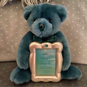 Small Hallmark Emerald Green May Bear with photo frame
